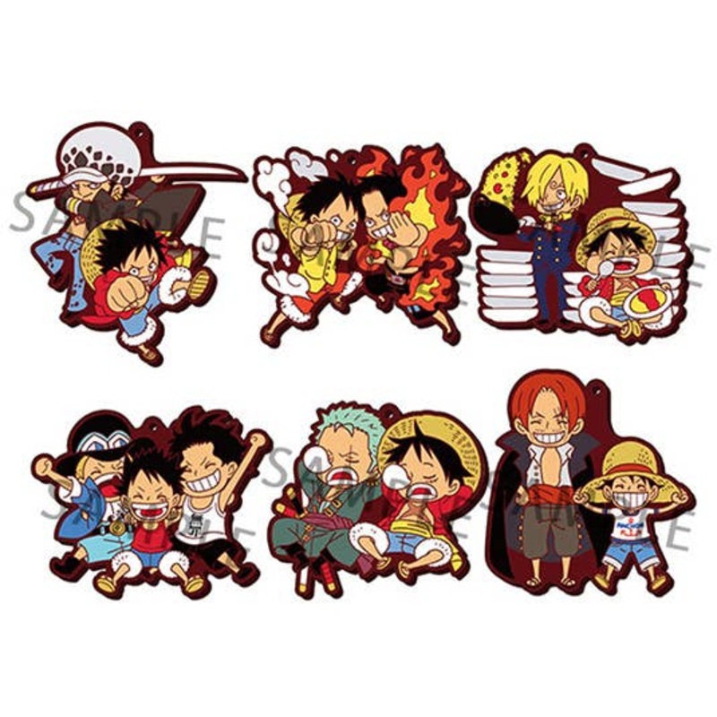 Rubber Mascot Buddy Colle: One Piece Luffy Special!: 1Box (6pcs) (Reissue)