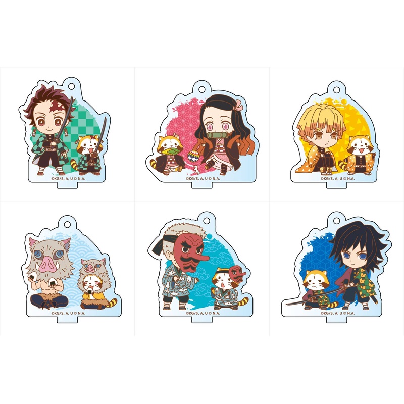 Demon Slayer: Kimetsu no Yaiba x Rascal: Mini Acrylic Keychain 1Box 6pcs
