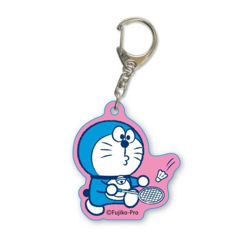 I'm Doraemon Acrylic Keychain Badminton