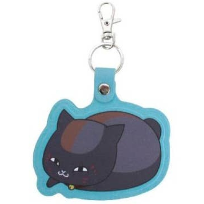 Natsume's Book of Friends: Leather Key Ring Kuro-Nyanko Blue