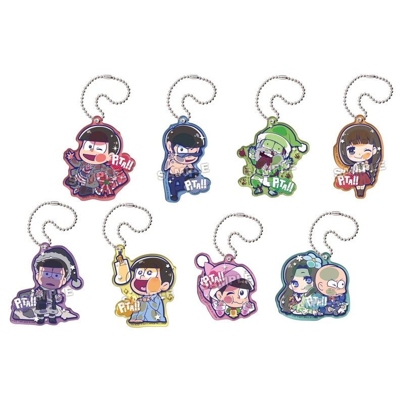 Osomatsu-san: Pita! Deformed Merry Christmatsu Acrylic Keychain: 1Box (8pcs)