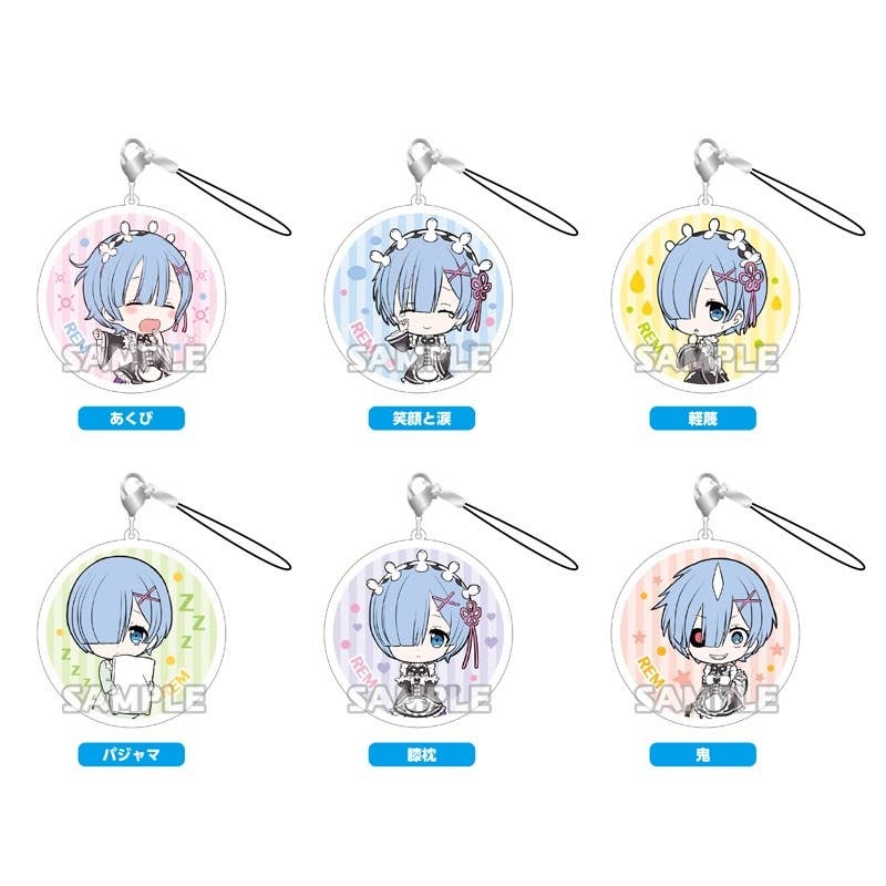 Re:ZERO -Starting Life in Another World-: Lots of Rem Acrylic Strap: 1Box (6pcs)