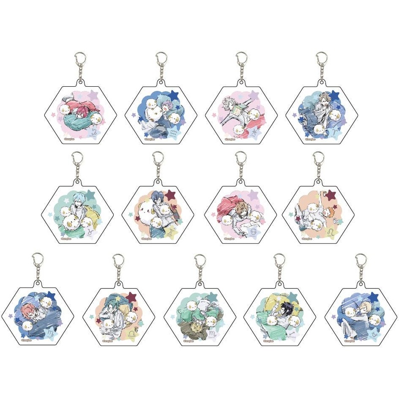 Starry Sky x Hitsuji de Oyasumi : Acrylic Keychain (Hexagon) 02 GraffArt: 1Box (13pcs)