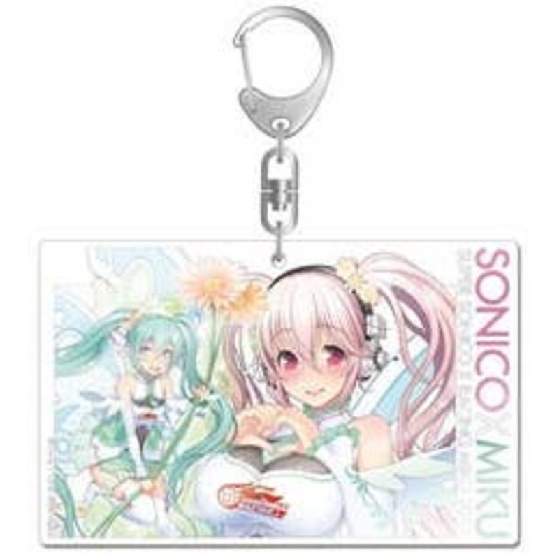 Hatsune Miku Racing Ver.2017 Big Acrylic Keychain Sonico Collaboration Key Visual