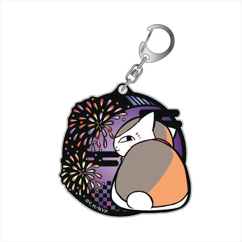 Natsume's Book of Friends: Papercutting Series Glitter Keychain Nyanko-sensei F Fireworks