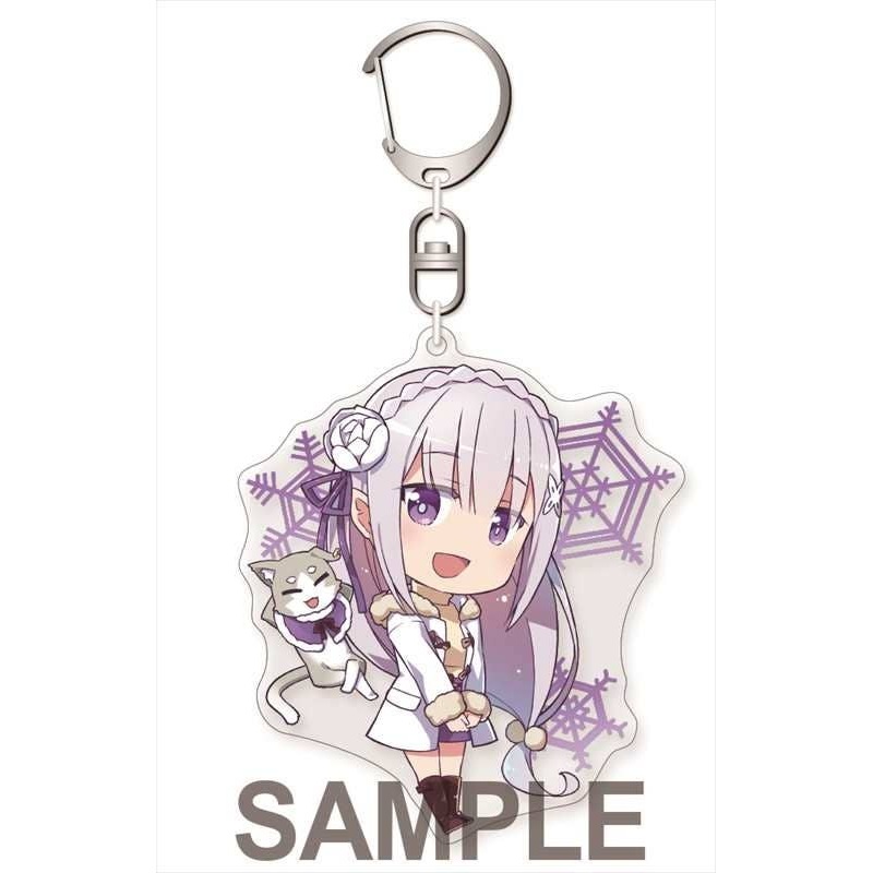 Re:Zero - Starting Life in Another World: Acrylic Keychain Emilia Winter Clothes Coat Ver.