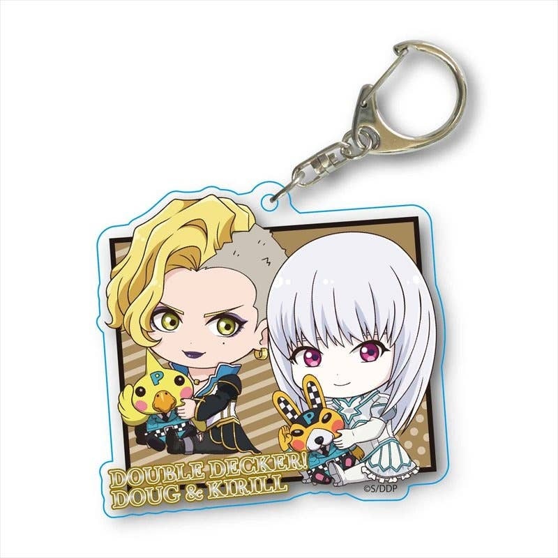 Double Decker! Doug & Kirill: Gyugyutto Large Acrylic Keychain Max & Yuri