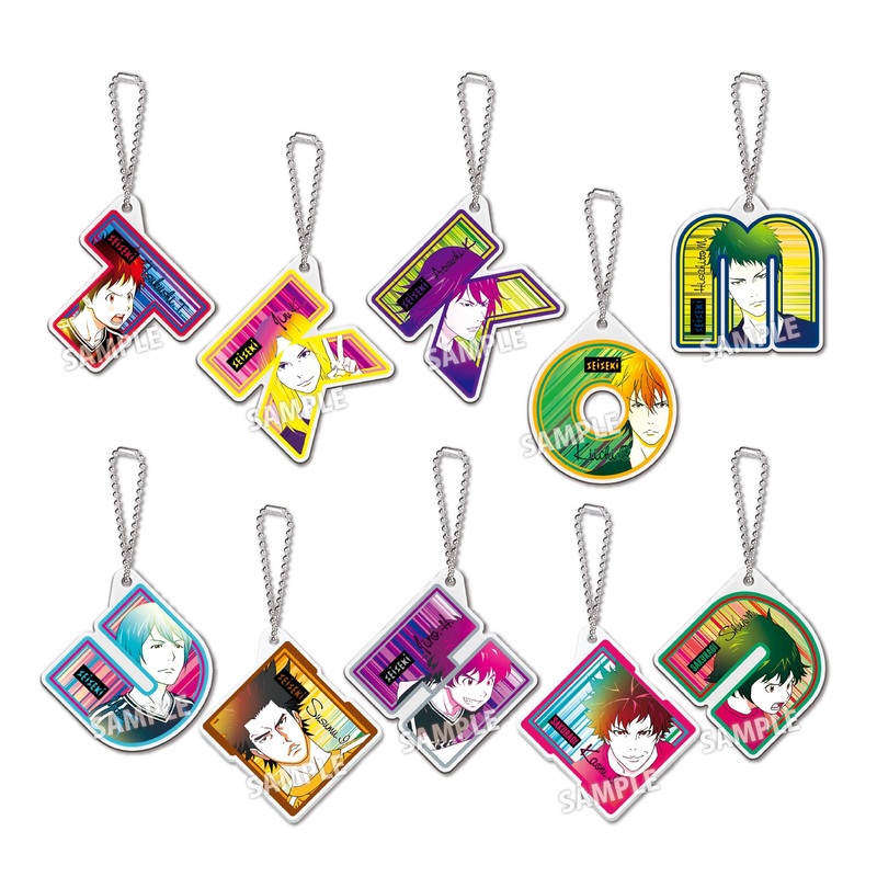 Days: Acrylic Initial Keychain: 1Box (10pcs)