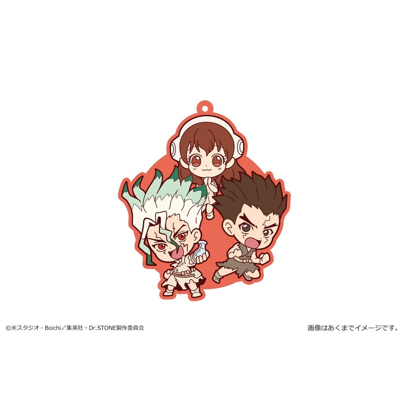 Dr. Stone: Big Rubber Strap 01 Senku & Taiju & Yuzuriha