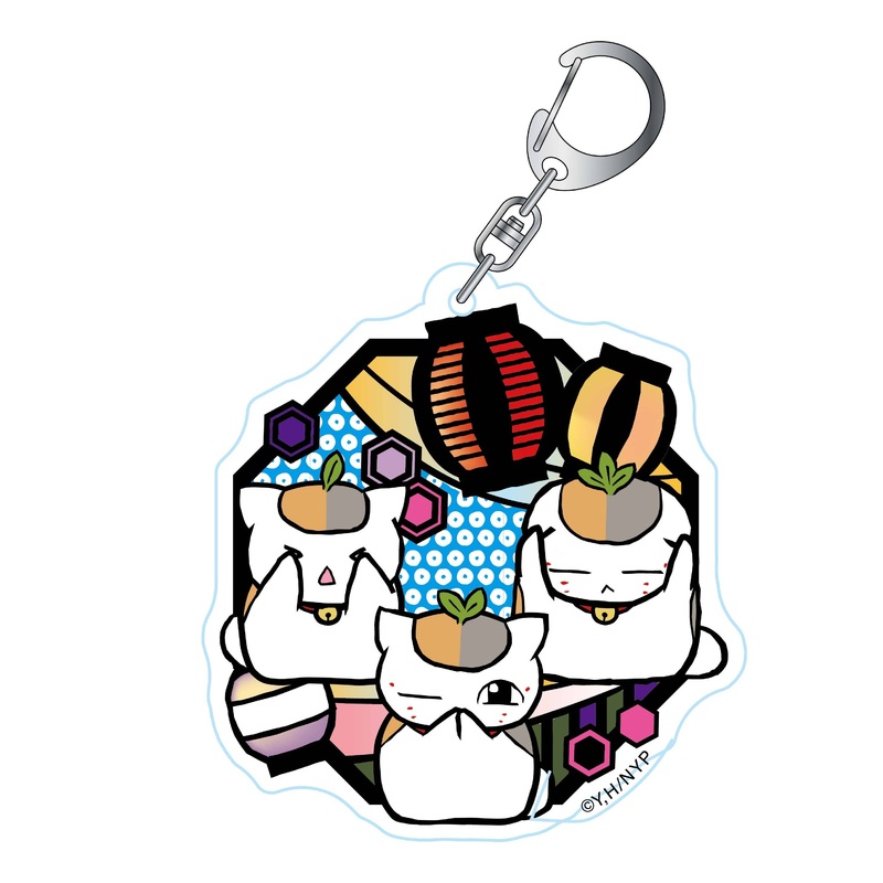 Natsume's Book of Friends: Paper Cutting Series Glitter Keychain Triple Nyanko-sensei A Paper Lantern