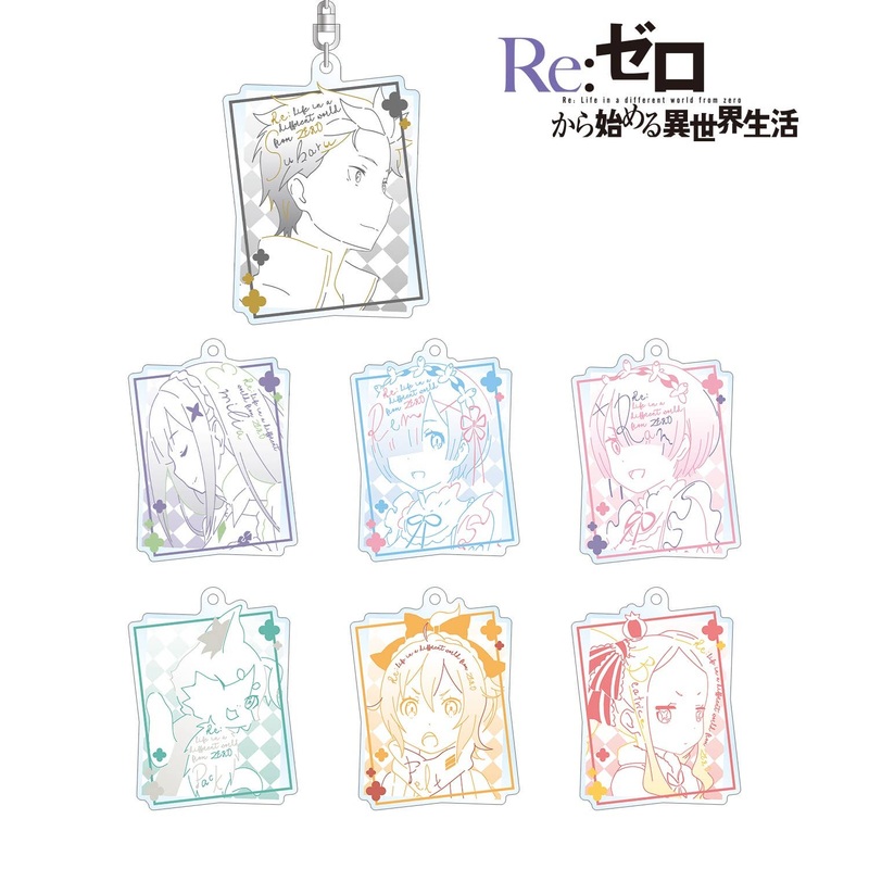 Re:Zero - Starting Life in Another World: Trading Lette-graph Acrylic Keychain 1Box 7pcs