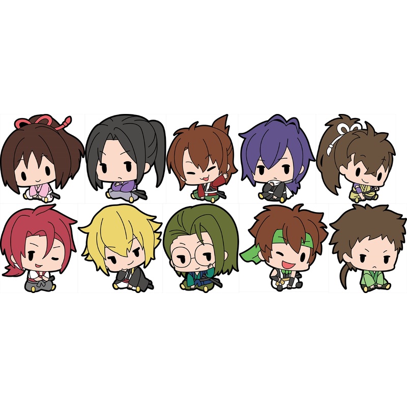 Hakuouki Otogisoushi: Petanko Trading Rubber Charm Strap: 1Box (10pcs)