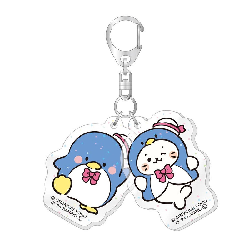 Sirotan x Hapidanbui: Twin Acrylic Key Chain With Glitter / Sirotan x Tuxedo Sam