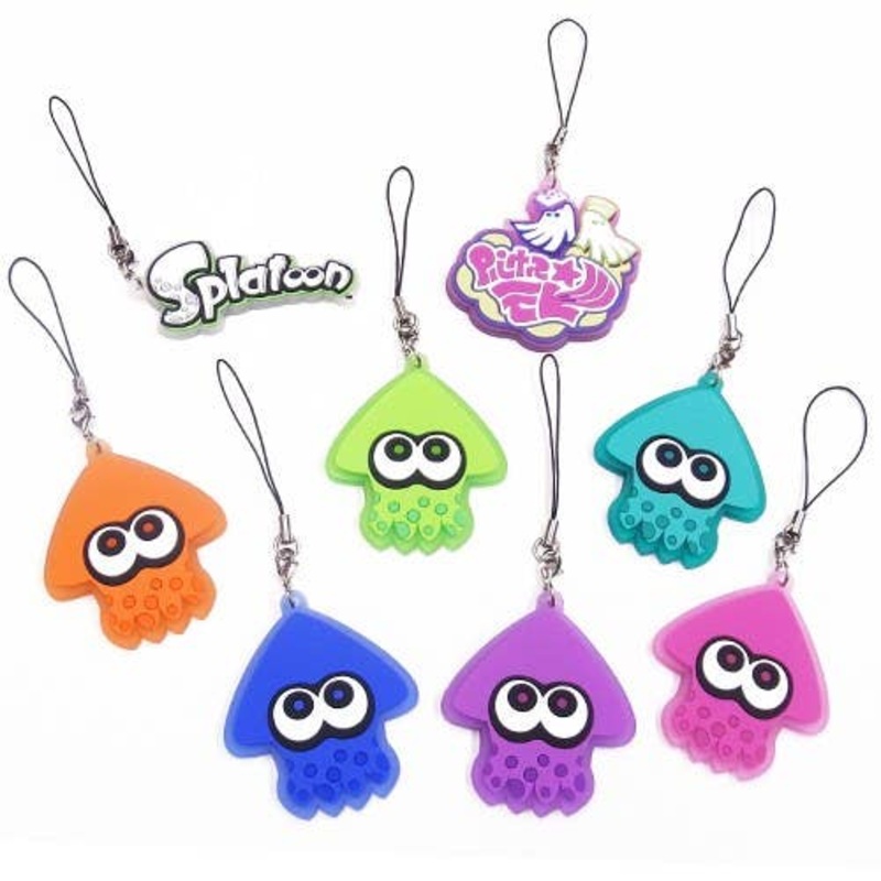 Splatoon Clear Rubber Strap 8pcs Set