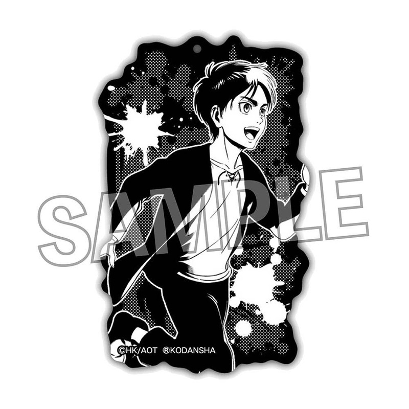 Attack on Titan: Black Acrylic Keychain Newly Drawn 2019 Eren