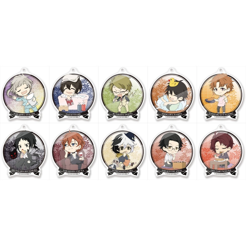Eformed Bungo Stray Dogs: Wai-Wai Acrylic Charm Ball Chain: 1Box (10pcs)