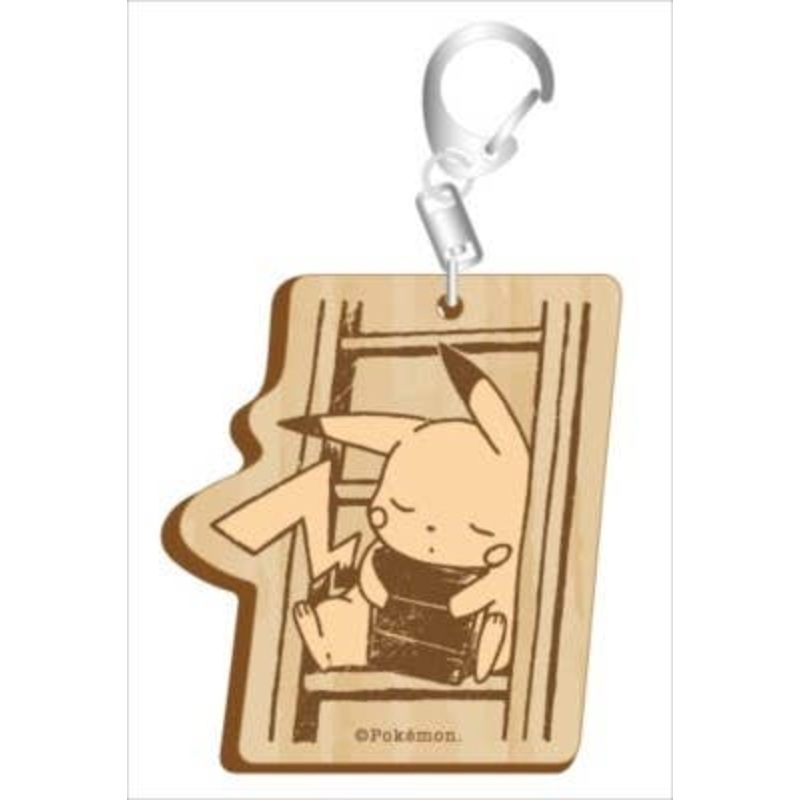 Pokemon: Sepia Graffiti Wooden Keychain Library