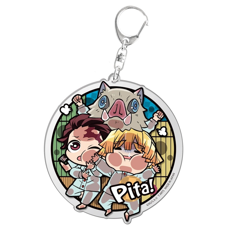 Demon Slayer: Kimetsu no Yaiba: Pita! Deformed Acrylic Keychain Plus Tanjiro & Zenitsu & Inosuke