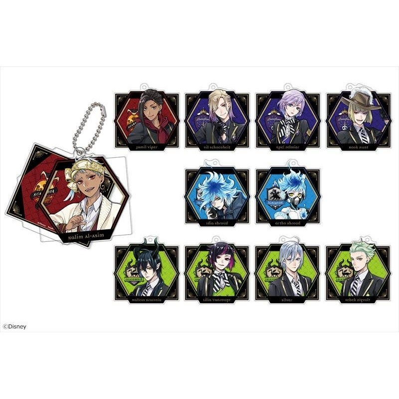 Disney: Twisted-Wonderland: Trading Slide Keychain 6 1Box 11pcs