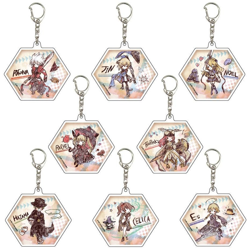 BlazBlue Series Acrylic Keychain Vol.01: (GraffArt) 1Box 8pcs