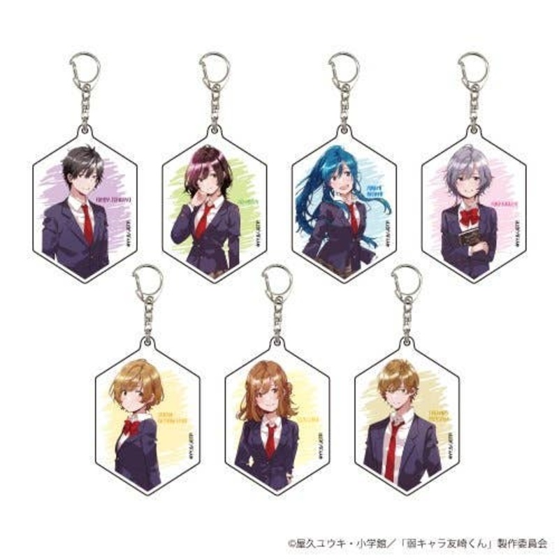 Bottom-Tier Character Tomozaki: Acrylic Keychain 01 Blinds (7 Types In Total) 1Box 7pcs