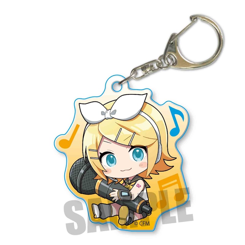 Gyugyutto Acrylic Keychain Hatsune Miku: Kagamine Rin