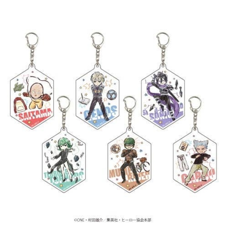 One-Punch Man: Acrylic Keychain Vol.01: (GraffArt) 1Box 6pcs
