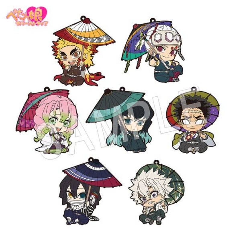 Demon Slayer: Kimetsu No Yaiba: Petanko Trading Rubber Strap Japanese Umbrella Vol.2: 1Box 7pcs