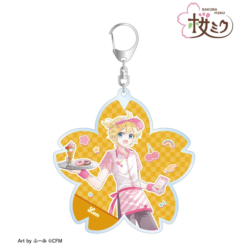 Hatsune Miku: Original Illustration Of Kagamine Len American Diner Ver. Art By Fuumi Big Acrylic Keychain