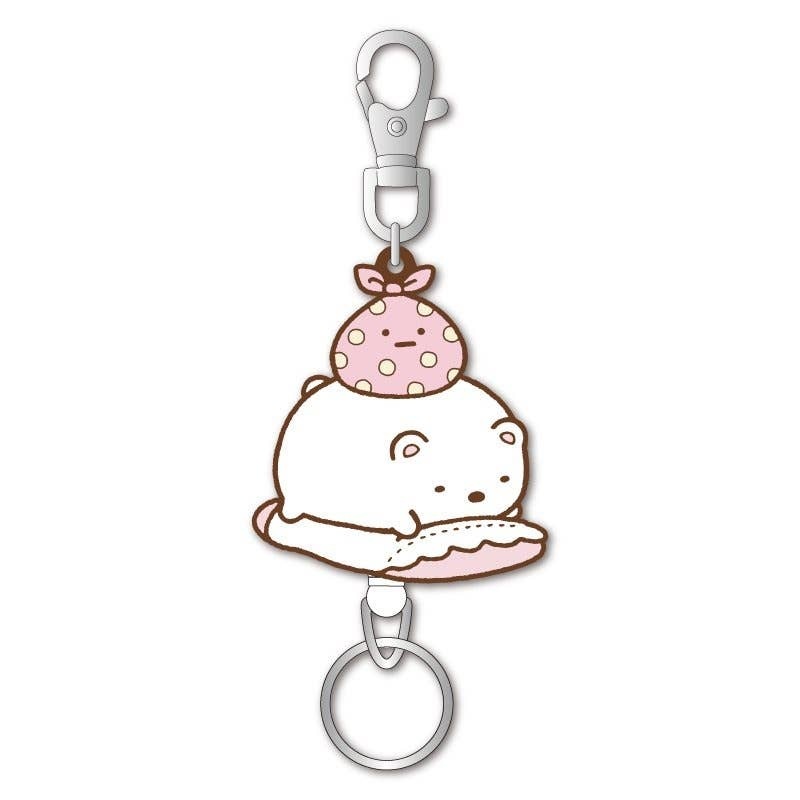 Sumikko Gurashi: Rubber Reel Keychain A: Shirokuma