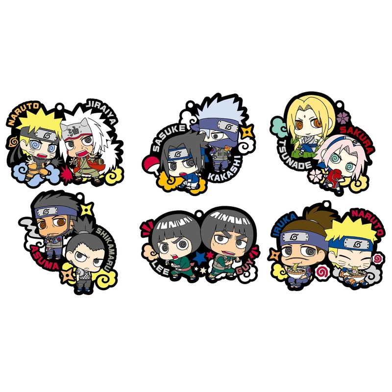 Rubber Mascot Buddy Collection: Naruto Shippuden Oshiego no Oretachi Datteba Yo!: 1Box (6pcs)
