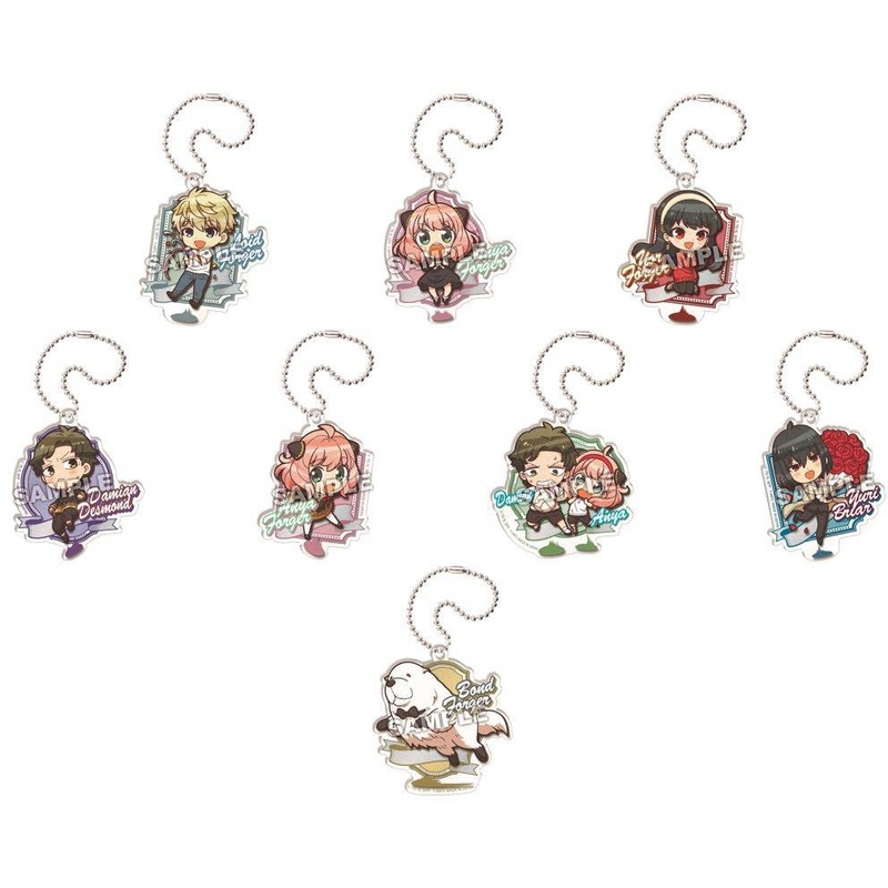 Spy x Family: Pyon Colle Acrylic Keychain Vol.2: 1Box (8pcs) (Reissue)