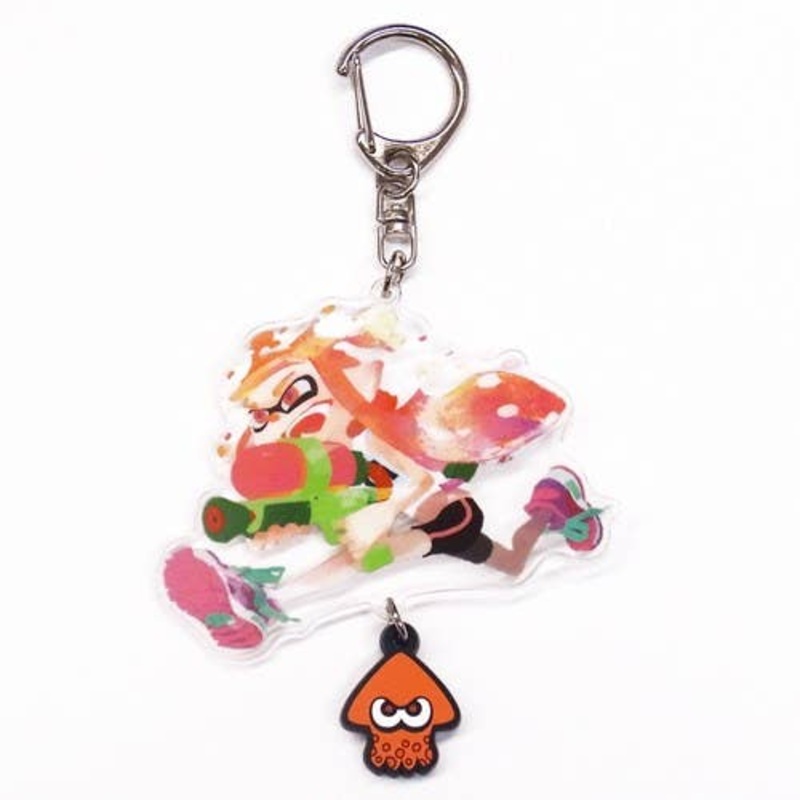 Splatoon Acrylic Keychain with Rubber Girl (Gauge Max)