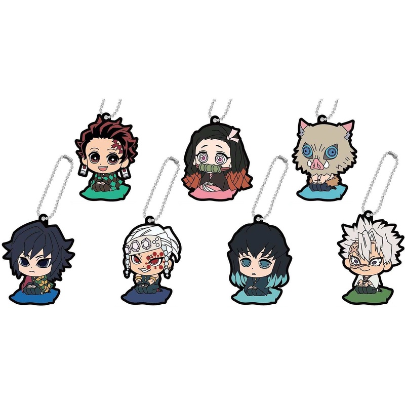 Demon Slayer: Kimetsu no Yaiba: Petit Zabuton Rubber Mascot A Box 1Box 10pcs
