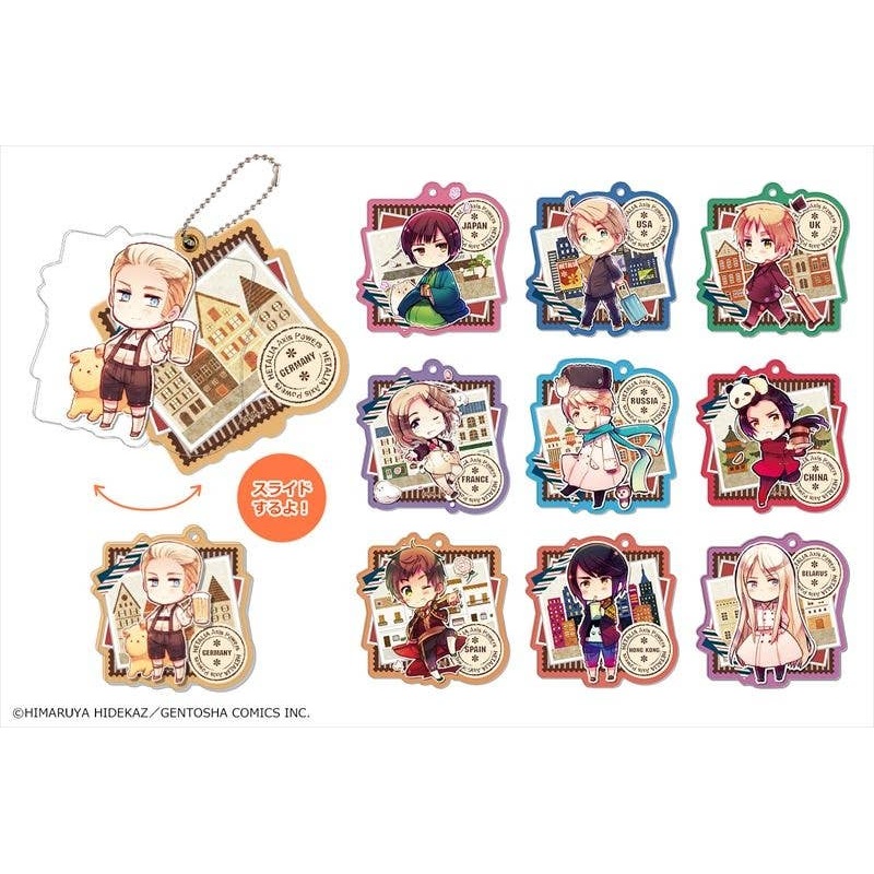 Hetalia: Axis Powers: Trading Slide Keychain: 1Box (10pcs)
