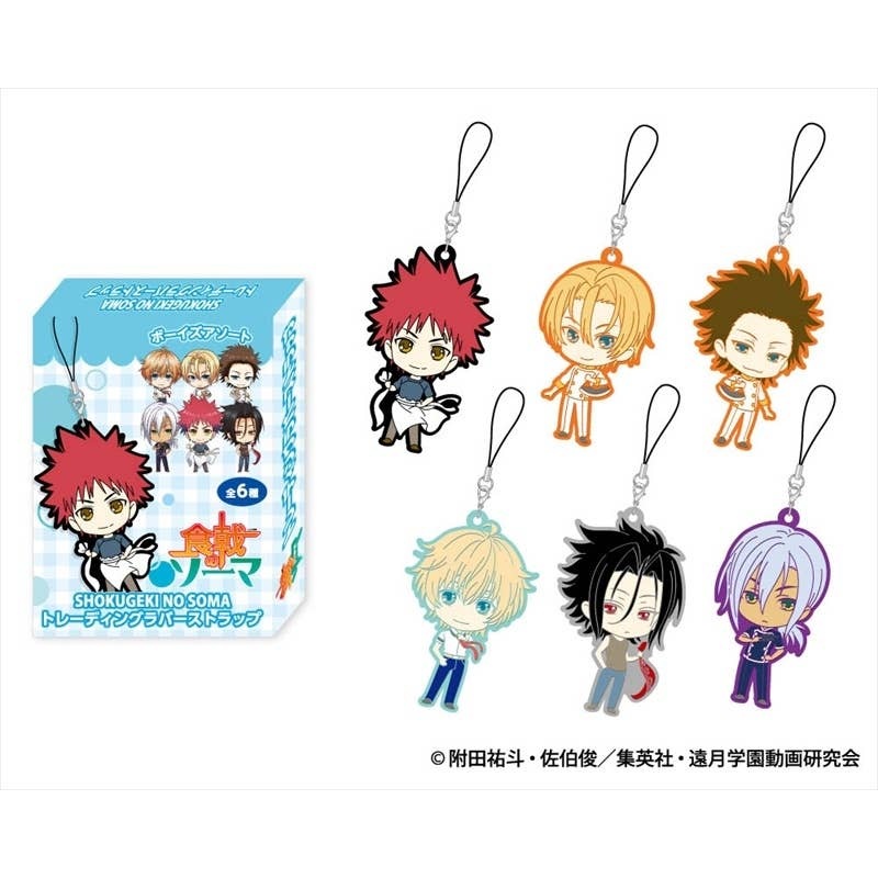 Shokugeki no Soma Trading Rubber Strap Boys Assorted: 1Box (6pcs)