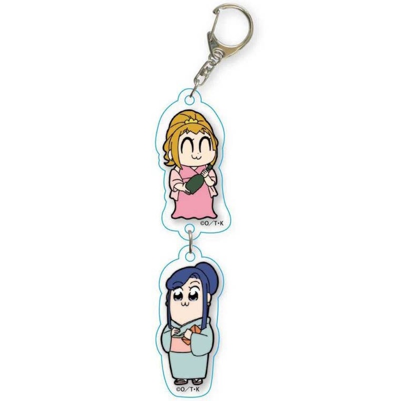 Pop Team Epic 2-ren Keychain / Butterfly at Night