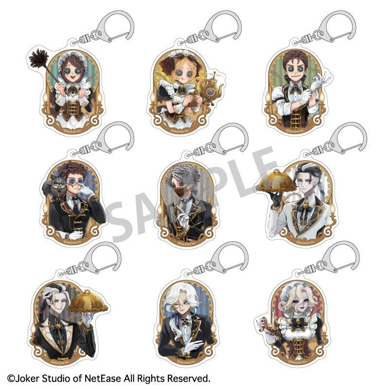 Identity V Fifth Personality: Trading Acrylic Keychain / Maid & Butler X Steampunk: 1Box (9pcs)