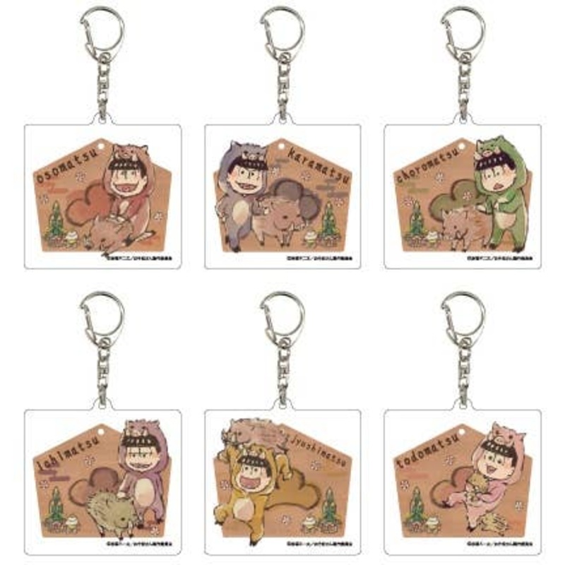 Osomatsu-san: Acrylic Keychain 04 Boar ver. GraffArt 1Box (6pcs)