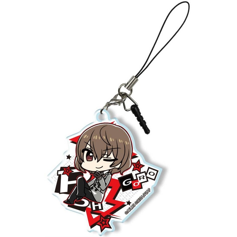 Persona 5 the Animation Acrylic Earphone Jack Accessory 09 (Goro Akechi / Chibi Chara)