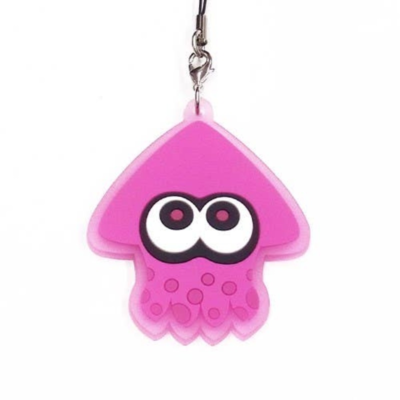 Splatoon Clear Rubber Strap Squid (Pink)