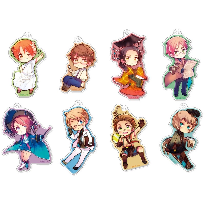 Hetalia: Axis Powers Trading Acrylic Keychain (Vol.2) 1Box 8pcs