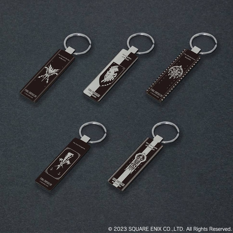 FINAL FANTASY XVI: National Emblem Metal Mirror Key Holder 1Box 5pcs
