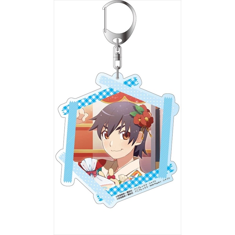 Monogatari Series: Puku Puku Suruga Kanbaru (Nageru no wa Tokui nan da) Acrylic Keychain