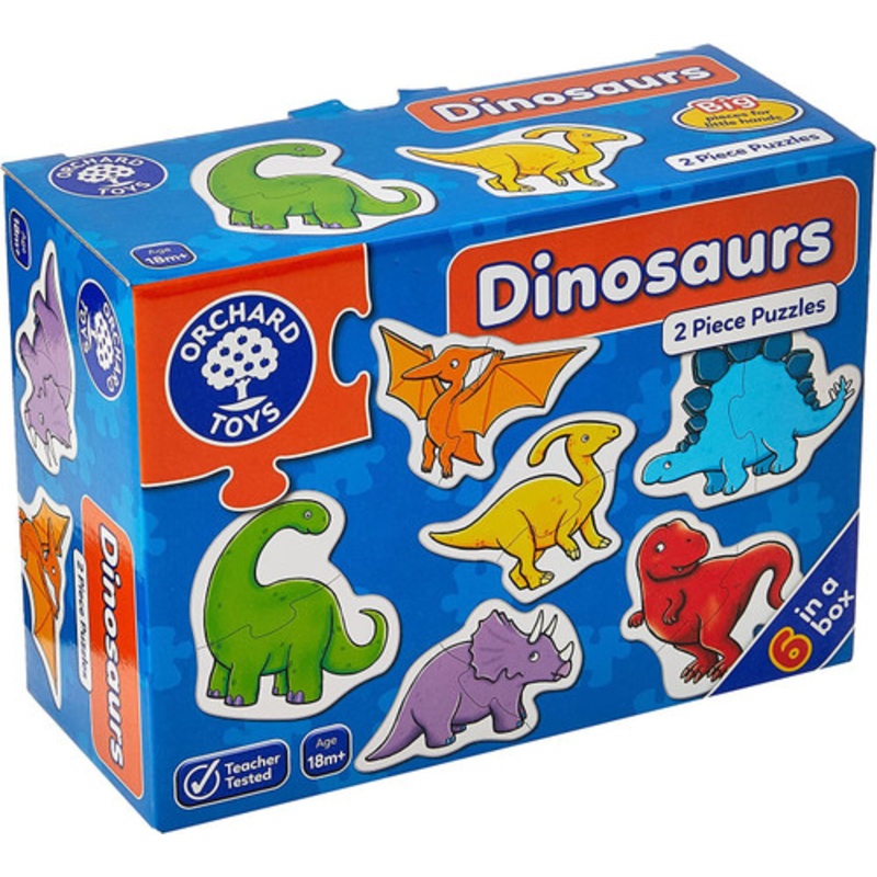 "Orchard Toys - Dinosaur 6 x 2 Piece Puzzles"