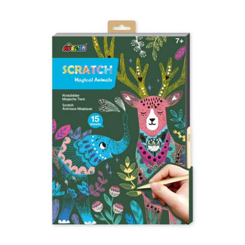 "Avenir - A4 Scratch Book - Magical Animals"