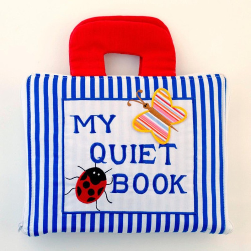 "Quiet Book - Cloth Blue Stripe"