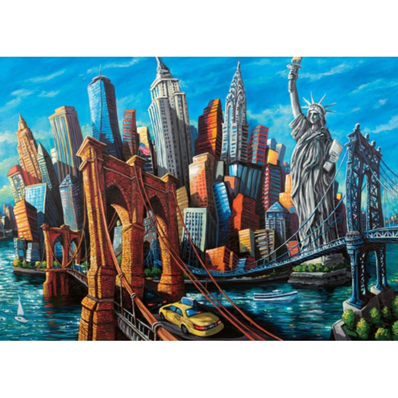 "Ravensburger 1000pc - Welcome to New York Puzzle ** Damaged Box"