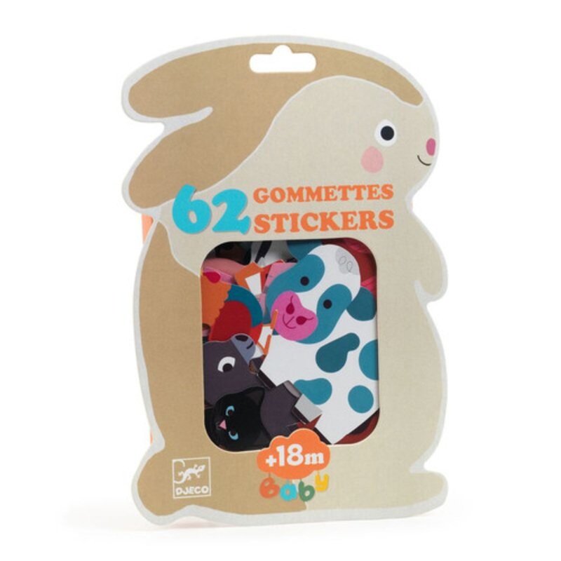"Djeco - Farm Animals 62 Sticker Set"
