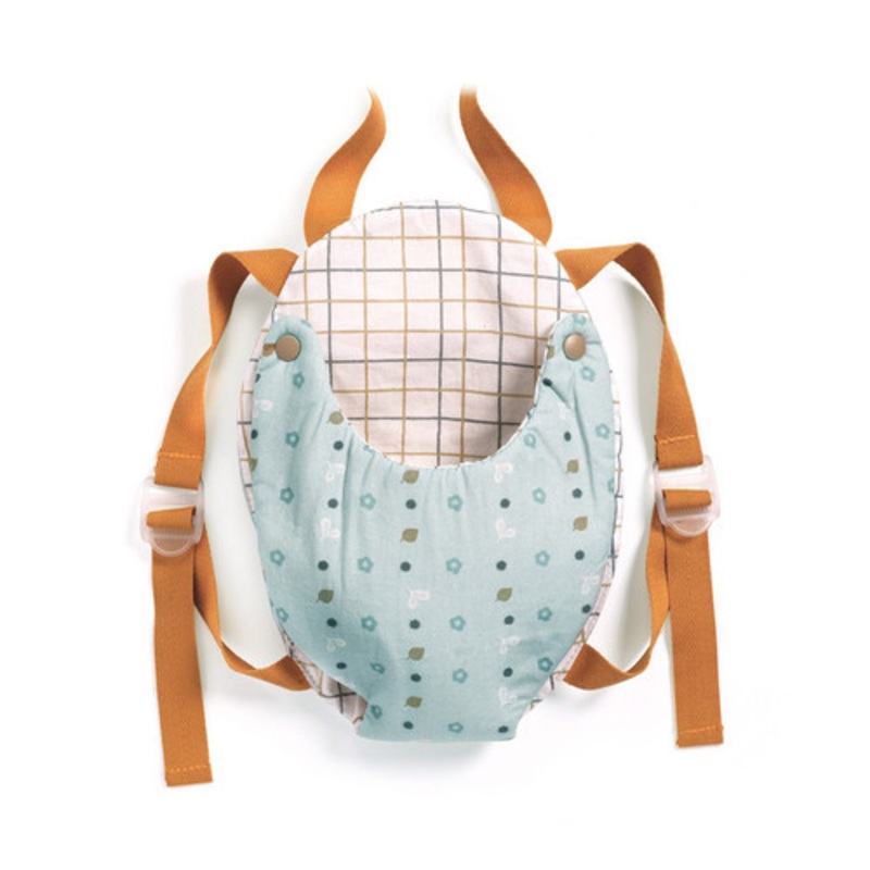 "Djeco - Pomea Collection - Blue Grey Baby Doll Carrier"